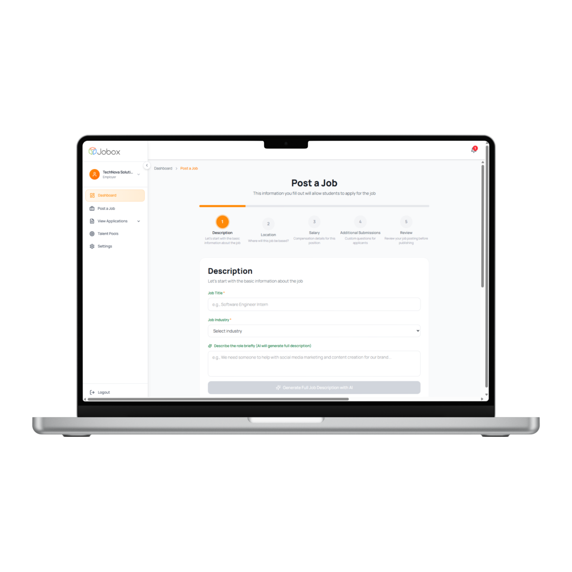 Jobox platform - Post a Job